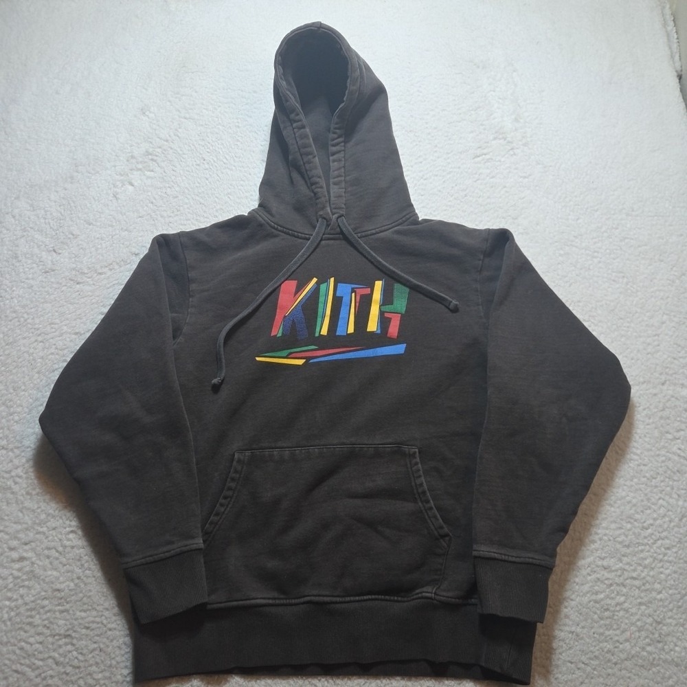 KITH Parka Men's Outerwear Black 20,000 Yen Size Large Brown Rare Faded Heavy